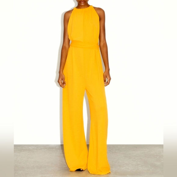 Zara Pants - Zara flowy orange jumpsuit size S BNWT